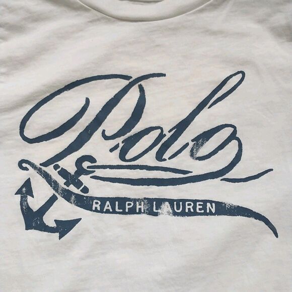 Polo Ralph Lauren Hanna Anderson T Shirt Sweatshirt Boys 4 T White Blue Set Of 2 - Picture 4 of 13